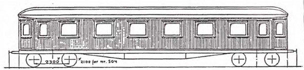 SM 3-007 Ao2b type 1 1. kl. sittevogn med kupeer. E. 1950
