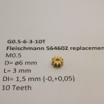 G0.5-6-3-10T tannhjul til Flaeichmann (10 tagger)