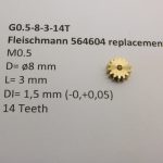 G0.5-8-3-14T tannhjul til Flaeichmann (14 tagger)