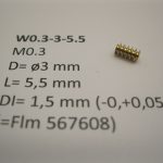 W0.3-3-5.5 Snekkedrev Ø3 1,5 mm