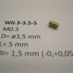 W0.3-3.5-5 Snekkedrev Ø3,5 1,5 mm
